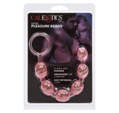 Plug/kulki-SWIRL PLEASURE BEADS PINK